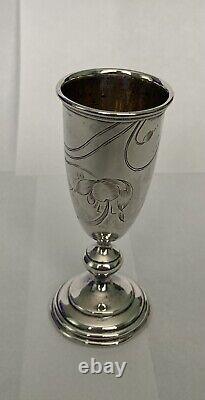 Antique Russian Imperial Silver Kiddush Cup Arts & Crafts