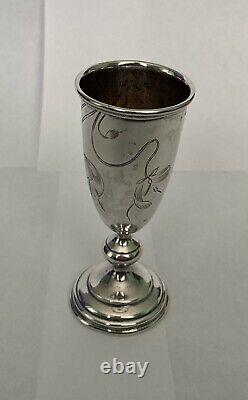 Antique Russian Imperial Silver Kiddush Cup Arts & Crafts