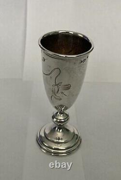 Antique Russian Imperial Silver Kiddush Cup Arts & Crafts