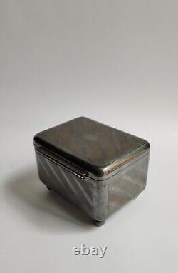 Antique Russian Imperial Silver Plated Jewelry Box With Key-b. Henneberg-warszawa