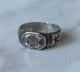 Antique Russian Imperial Silver Ring 84 Niello Kavkaz Design Men's Jewelry