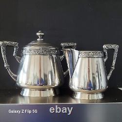 Antique Russian Imperial Silver Sugar And Creamer Pre 1900