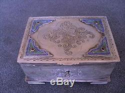 Antique Russian Imperial Silver and Enamel Box