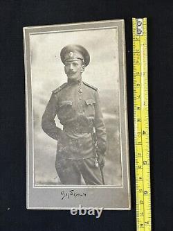 Antique Russian Imperial Soldier Original Cabinet Photo 1915
