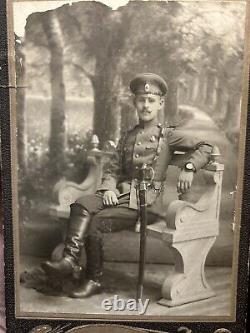 Antique Russian Imperial Soldier Original Cabinet Photo 1916