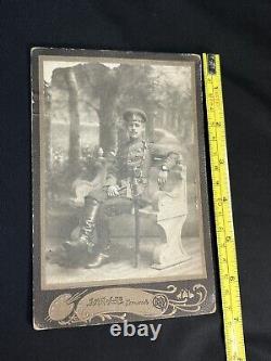 Antique Russian Imperial Soldier Original Cabinet Photo 1916