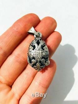 Antique Russian Imperial Sterling Silver 84 Women's Jewelry Pendant Easter Egg