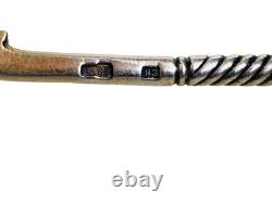 Antique Russian Imperial solid silver spoon with enamel 84 Zolotniki RUSSIA 18gr