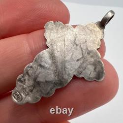 Antique Russian Orthodox Cross Pendant 84 Silver Imperial Era Christian Relic