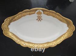 Antique Russian Porcelain Oval Serving Plate Grand Duke Pavel Alexandrovich