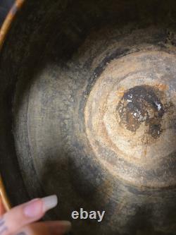 Antique Russian Pre Revolution Imperial Hallmark Brass Hand Rolled Hammered Vase