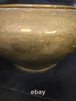 Antique Russian Pre Revolution Imperial Hallmark Brass Hand Rolled Hammered Vase