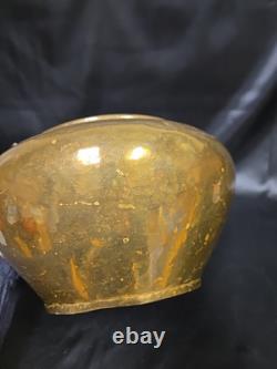 Antique Russian Pre Revolution Imperial Hallmark Brass Hand Rolled Hammered Vase