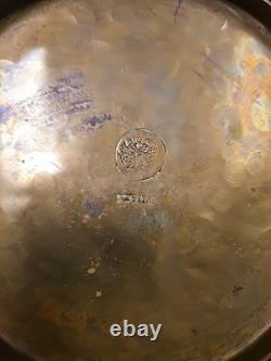 Antique Russian Pre Revolution Imperial Hallmark Brass Hand Rolled Hammered Vase