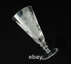 Antique Russian Royalty Imperial Eagle Coat Arms Shot Cordial Hand Blown Glass