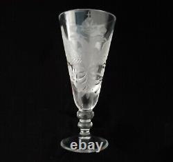 Antique Russian Royalty Imperial Eagle Coat Arms Shot Cordial Hand Blown Glass