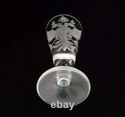 Antique Russian Royalty Imperial Eagle Coat Arms Shot Cordial Hand Blown Glass