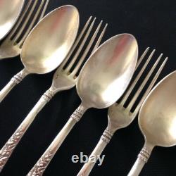 Antique Russian Silver 84 Spoon Fork Set 12pcs Art Nouveau Signed Imperial Era