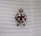 Antique Russian Silver Enamel Red Cross Badge Russian Turkish War 1877 Xlebnikov