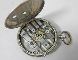 Antique Russian Silver Imperial Award Pocket Watch Portrait of The Tsar on Dial