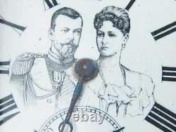Antique Russian Silver Imperial Award Pocket Watch Portrait of The Tsar on Dial