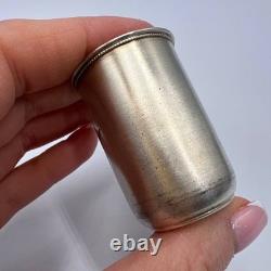 Antique Russian Silver Shot Glass/Imperial Russian Vodka Cup/84 Silver Marked