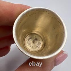 Antique Russian Silver Shot Glass/Imperial Russian Vodka Cup/84 Silver Marked