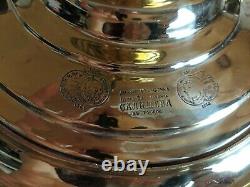 Antique Salisheva of Tula Imperial Russian Brass Samovar 1904 stamp with Tray