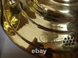 Antique Salisheva of Tula Imperial Russian Brass Samovar 1904 stamp with Tray