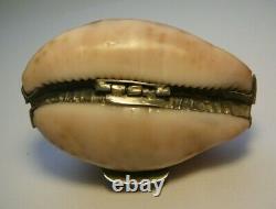 Antique Shell Coin Box Imperial Sterling Silver 84 Shell