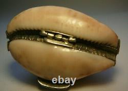 Antique Shell Coin Box Imperial Sterling Silver 84 Shell