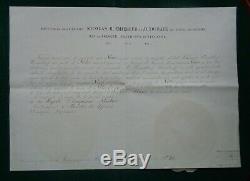 Antique Signed Imperial Russian Document Tsar Nicholas II Romanov & Sazanov 1912