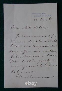 Antique Signed Letter Russian Imperial Ambassador Baron Staal Prince Dolgorouky