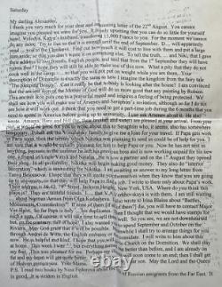 Antique Signed Russian Imperial Letter Princess Nikita Romanov Vorontsov Dashkov
