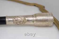 Antique Silver Walking Stick Imperial Russian Style St. George Double-Head