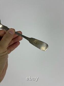 Antique Spoon Imperial Russian Silver 84 samples Blackening Family Coat of Arms