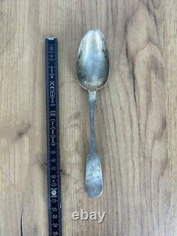 Antique Spoon Imperial Russian Silver 84 samples Blackening Family Coat of Arms