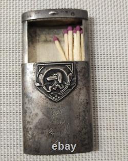Antique Sterling Silver 875 1934 Russian Imperial Matchbox