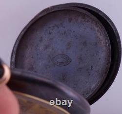 Antique WWI Era Imperial Russian Masonic Gunmetal Pocket Watch LeCoultre Caliber
