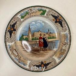 Antique Wedgwood Queensware Plate Kremlin Moscow Imperial Russian Eagles