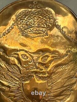 Antique brass imperial Russian eagle candle sconce ecclesiastical church c. 1910