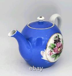 Antique c1890's Gardner Imperial Russian Hand Painted Porcelain Teapot