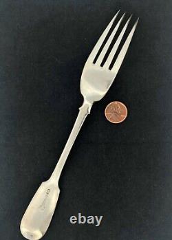 Antique c. 1867 Imperial Russian Silver by Ivan Khlebnikov Fork 8 / 205mm