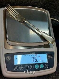 Antique c. 1867 Imperial Russian Silver by Ivan Khlebnikov Fork 8 / 205mm