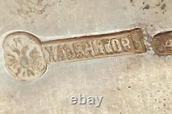 Antique c. 1867 Imperial Russian Silver by Ivan Khlebnikov Tablespoon -216mm 78gr