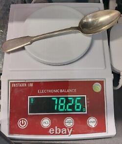 Antique c. 1867 Imperial Russian Silver by Ivan Khlebnikov Tablespoon -216mm 78gr