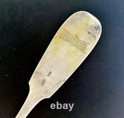 Antique c. 1898 Imperial Russian Silver? Ivan Lebedkin Large Service Spoon -11