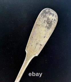 Antique c. 1898 Imperial Russian Silver? Ivan Lebedkin Large Service Spoon -11