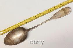 Antique c. 1898 Imperial Russian Silver? Ivan Lebedkin Large Service Spoon -11