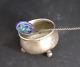 Antique imperial russian silver 84 enamel set, caviar spice herb salt, mark